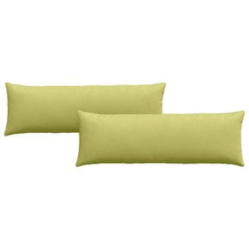 Vidaxl Blazine za kavč 2 szt. Svetlo zelena 120 x 40 cm blago