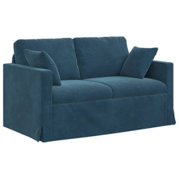 Vidaxl Kavč Modra 138 x 78 x 80 cm Žamet