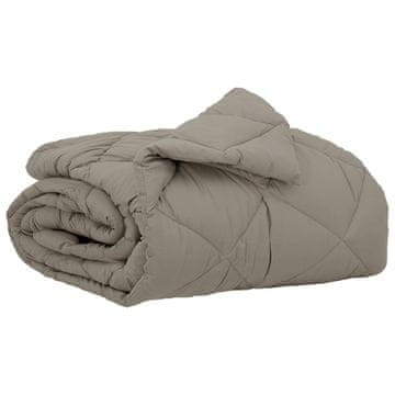 Vidaxl Poletna odeja Svetlo siva 220 x 140 cm Mikrovlakna