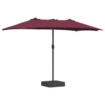 Vidaxl Vrtni dežnik Bordeaux rdeča 385 x 209 x 244 cm