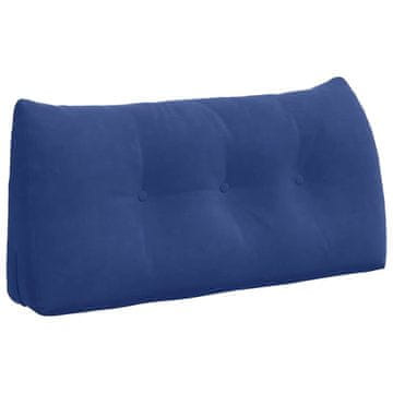 Vidaxl Poglavni vzglavnik Policijska modra 100 x 24 x 50 cm Žamet