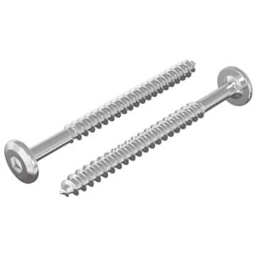 Vidaxl Leseni vijaki 2 szt. srebrna M6 x 70 mm Jeklo