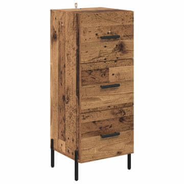 Vidaxl Strani šal Star les 34 x 34.5 x 90 cm Konstruiran les