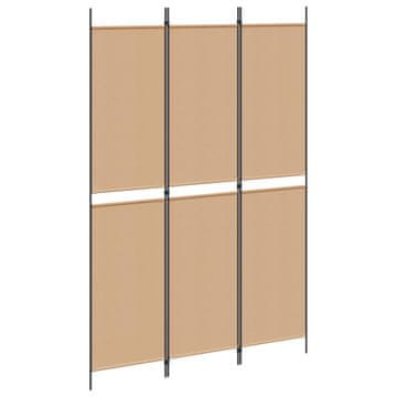 Vidaxl 3-panelni pregradni zid Bež 150 x 220 cm Blago