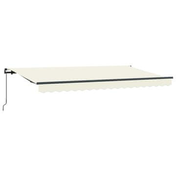 Vidaxl Retraktilna tenda krema 350 x 200 cm blago