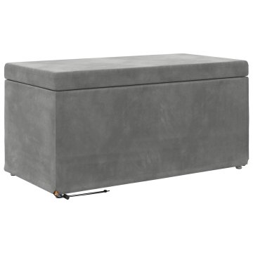 Vidaxl Stolica Temno siva 81 x 41 x 40 cm Samet in Umetno Leseno