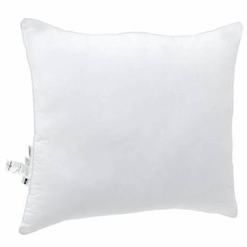 Vidaxl Vzglavnik z blazino Bela 81 x 81 x 40 cm Bombaž in poliester