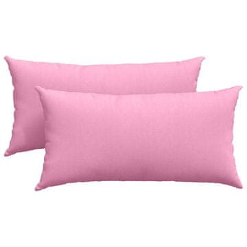 Vidaxl Blazine za kavč 2 szt. Roza 80 x 40 cm blago