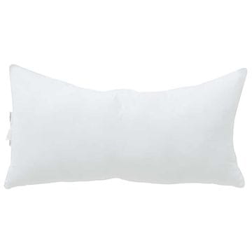 Vidaxl Vzglavnik z blazino Bela 80 x 42 x 20 cm Bombaž in poliester