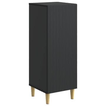 Vidaxl Strani šal Črna 33 x 34,5 x 90 cm Inženirski les