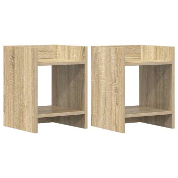 Vidaxl Stojalo za rastline 2 kos Sonoma hrast 30 x 30 x 40 cm