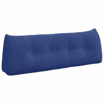 Vidaxl Poglavni vzglavnik Policijska modra 140 x 24 x 50 cm Žamet