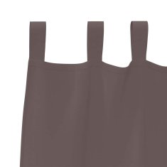 Vidaxl Zavese za zatemnitev z obroči 2 szt. Temno rjava 225 x 140 cm