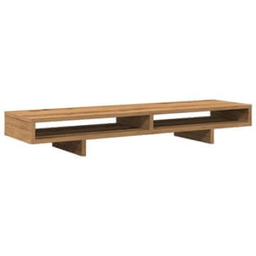 Vidaxl Stojalo za monitor artisian hrast 100x27x15 cm inženirski les