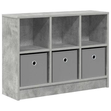 Vidaxl Strani šal s predalom Betonsko siva 73,5 x 22,5 x 53,5 cm