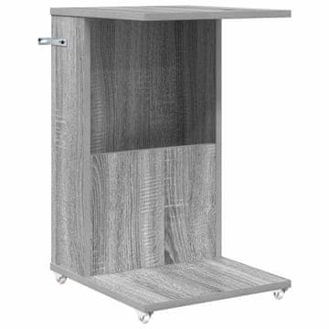 Vidaxl Stranska miza Siva Sonoma 40 x 35 x 60 cm Konstruiran les