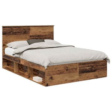 Vidaxl Konstrukcija postelje Star les 150 x 200 cm Masivno borovo les