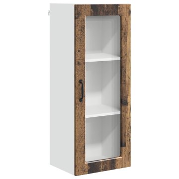Vidaxl Stenski stekleni omarica PORTO Star les 40 x 31 x 100 cm