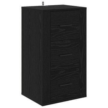 Vidaxl Strani šal Črna Orehovina 40 x 33 x 70 cm Konstruiran les