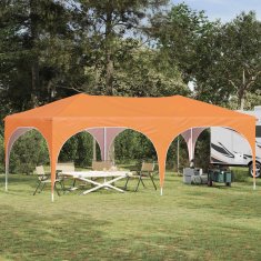 Vidaxl Zložljivi šotor za zabave 574 x 289 x 245 cm Oranžna