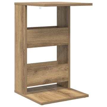 Vidaxl Stranska miza Umetni hrast 40 x 35 x 60,5 cm Konstruiran les