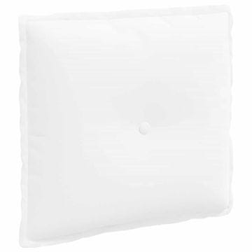 Vidaxl Poglavni vzglavnik Bela 50 x 19 x 45 cm blago