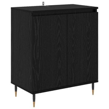 Vidaxl Strani šal Črna Orehovina 60 x 35 x 70 cm Konstruiran les