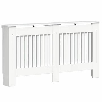 Vidaxl Pokrov radiatorja Visok sijaj bela 152 x 19 x 81,5 cm