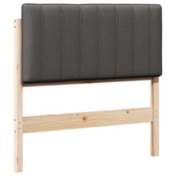 Vidaxl Tapecirano vzglavje z vzglavjem Rjava in temno siva 90 cm
