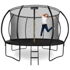 HyperMotion Otroški trampolin premera 366 cm z notranjo mrežo - nosilnost 150 kg, starejši od 3 let, dvostopenjska lestev, odpornost na UV