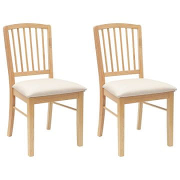 Vidaxl Jedilni stoli 2 szt. Naravna 50 x 52,5 x 91 cm
