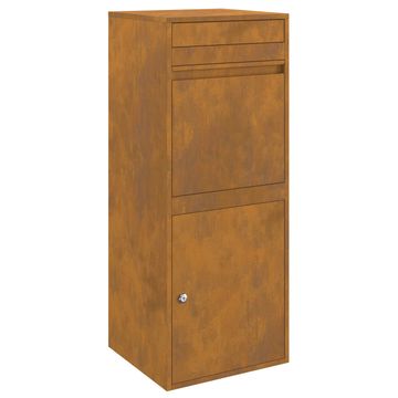 Vidaxl Škatla za dostavo Rjav 41 x 38 x 103 cm Vremensko odporno jeklo
