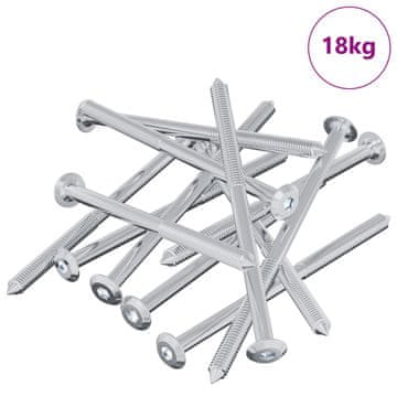 Vidaxl Vijak 1000 szt. srebrna M6 x 100 mm Jeklo