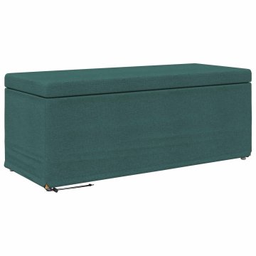 Vidaxl Stolica Temno zelena 101 x 41 x 40 cm Tkanina in obdelano les