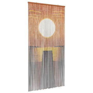Vidaxl Zavesa proti insektom večbarvno 100 x 200 cm Bambus