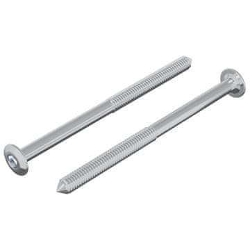 Vidaxl Vijak 2 szt. srebrna M6 x 85 mm Jeklo