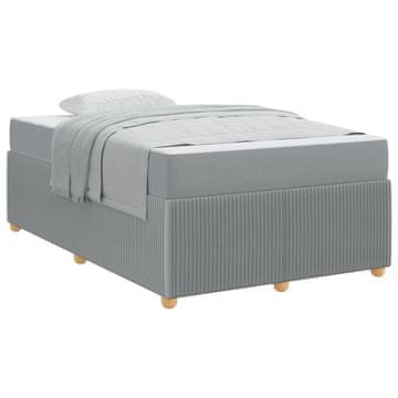 Vidaxl Konstrukcija postelje Svetlo siva 120 x 190 cm blago