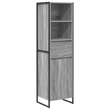 Vidaxl Knjigovni omar Siva Sonoma 43 x 36 x 150.5 cm Konstruiran les
