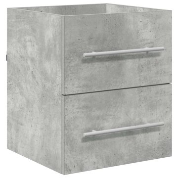 Vidaxl Omarica za umivalnik Betonsko siva 38,5 x 41 x 48 cm