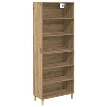 Vidaxl Visok predalnik Umetni hrast 69,5 x 32,5 x 180 cm