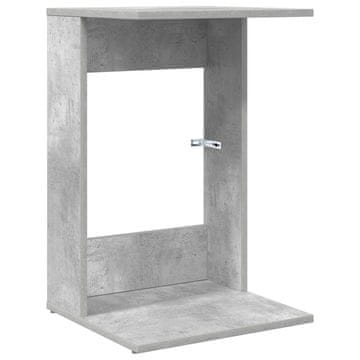 Vidaxl Stranska miza Betonsko siva 40 x 38 x 62,5 cm Konstruiran les