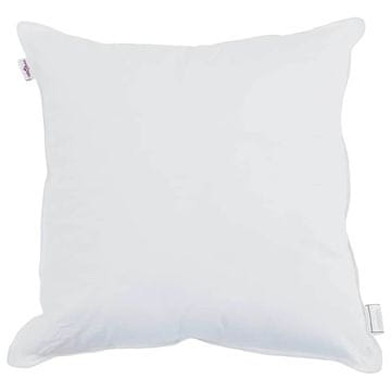 Vidaxl Vzglavnik z blazino Bela 80 x 80 cm Bombaž