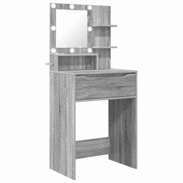 Vidaxl Toaletne mize za spalnice Siva Sonoma 80 x 39,6 x 135 cm