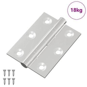 Vidaxl Tečaj 720 szt. srebrna 50 x 38 x 1,3 mm Jeklo