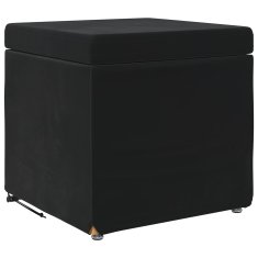 Vidaxl Stolica Črna 41 x 41 x 40 cm Samet in Umetno Leseno