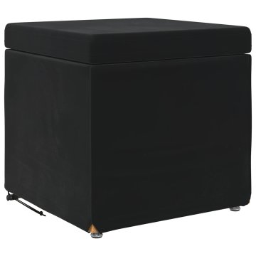 Vidaxl Stolica Črna 41 x 41 x 40 cm Samet in Umetno Leseno