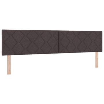 Vidaxl LED glava postelje Rjava 200 cm blago