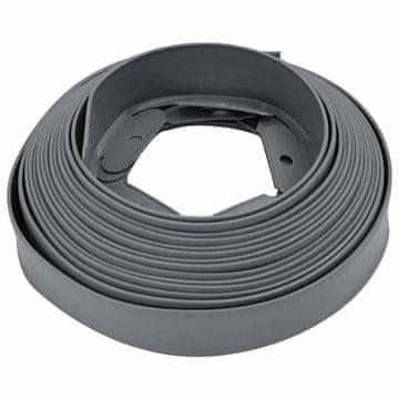 Vidaxl Robniki za trato Siva 1000 x 4 x 5 cm Plastika