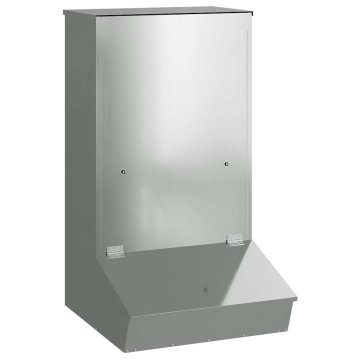 Vidaxl Hranilnik za prašiče srebrna 55 x 51 x 91,5 cm 20 kg
