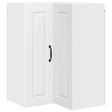 Vidaxl Omara za vogal PORTO Bela 57 x 57 x 80 cm Konstruiran les
